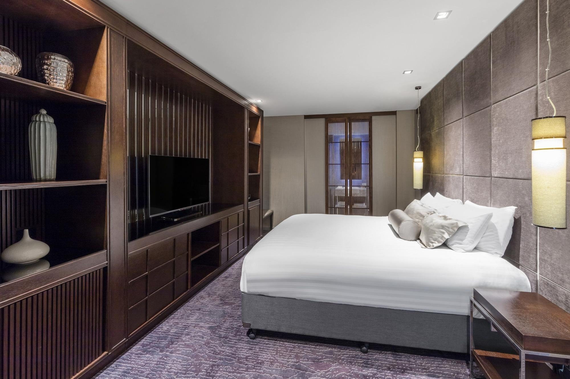 布里斯班甘巴罗酒店 外观 照片 A bedroom at the hotel