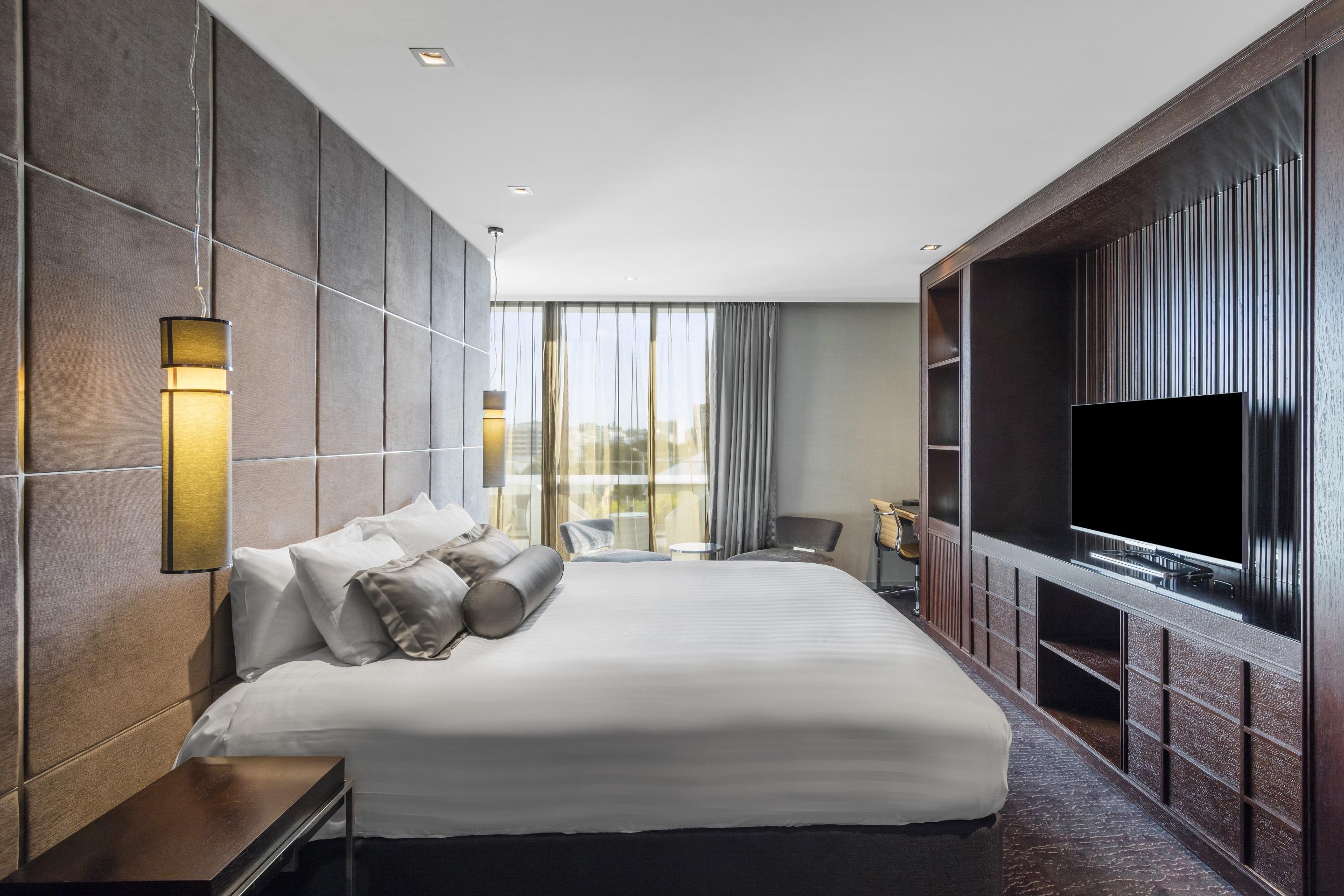 布里斯班甘巴罗酒店 外观 照片 A bedroom at the hotel