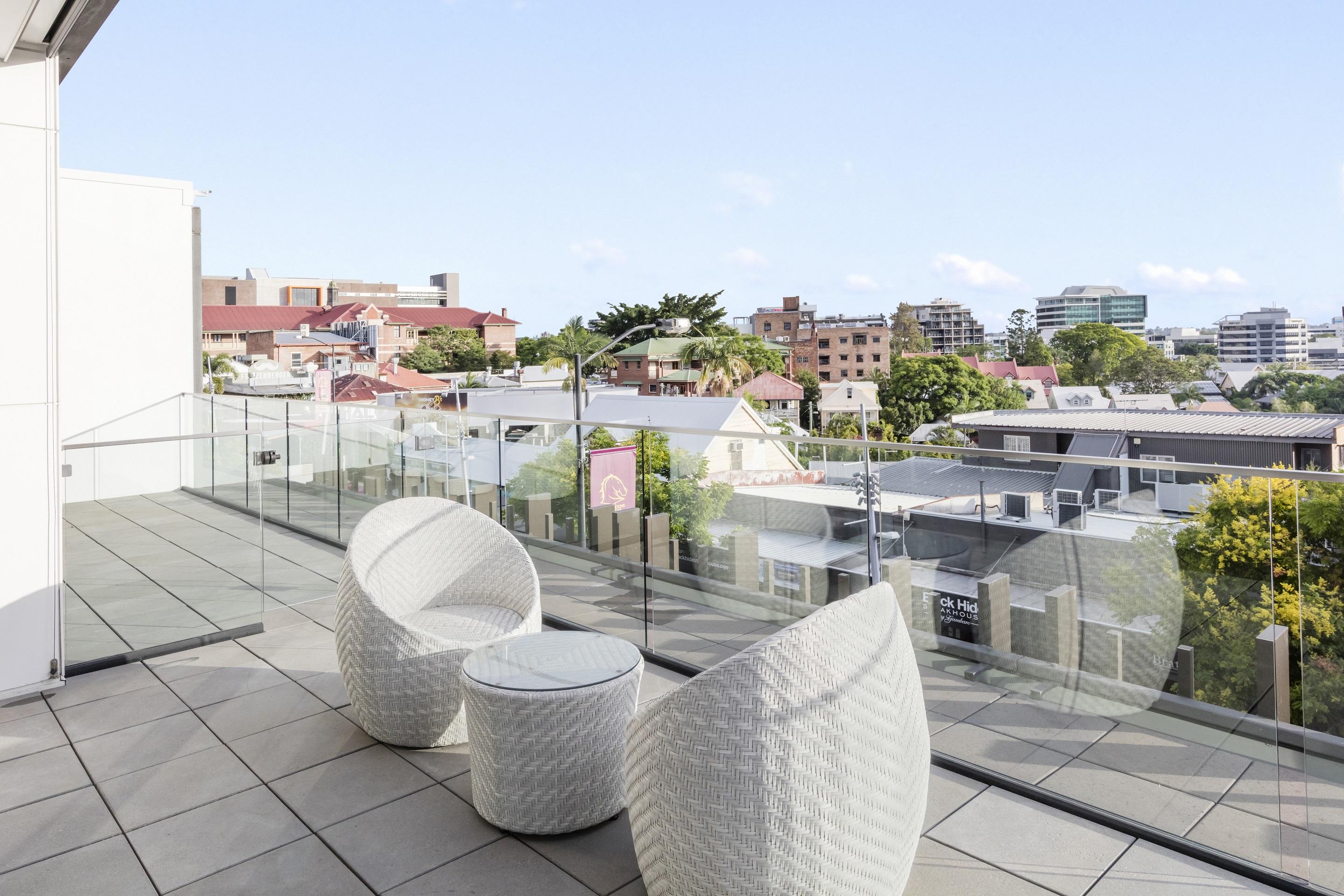 布里斯班甘巴罗酒店 外观 照片 The rooftop terrace